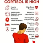 Person experiencing signs of high cortisol levels due to stress