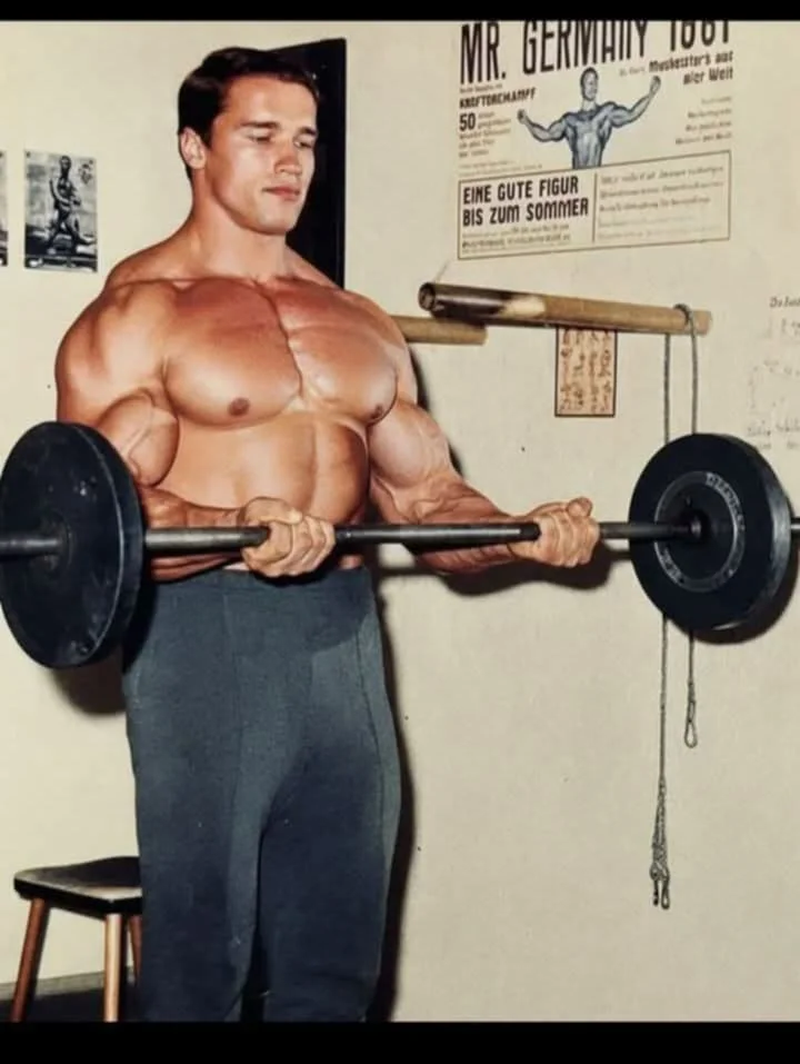 Man performing bicep curls for bigger biceps