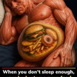 Science Explains why Lack of Sleep Leads to Weight Gain (read more in comments) 26 Illustration showing the connection between lack of sleep and weight gain.
