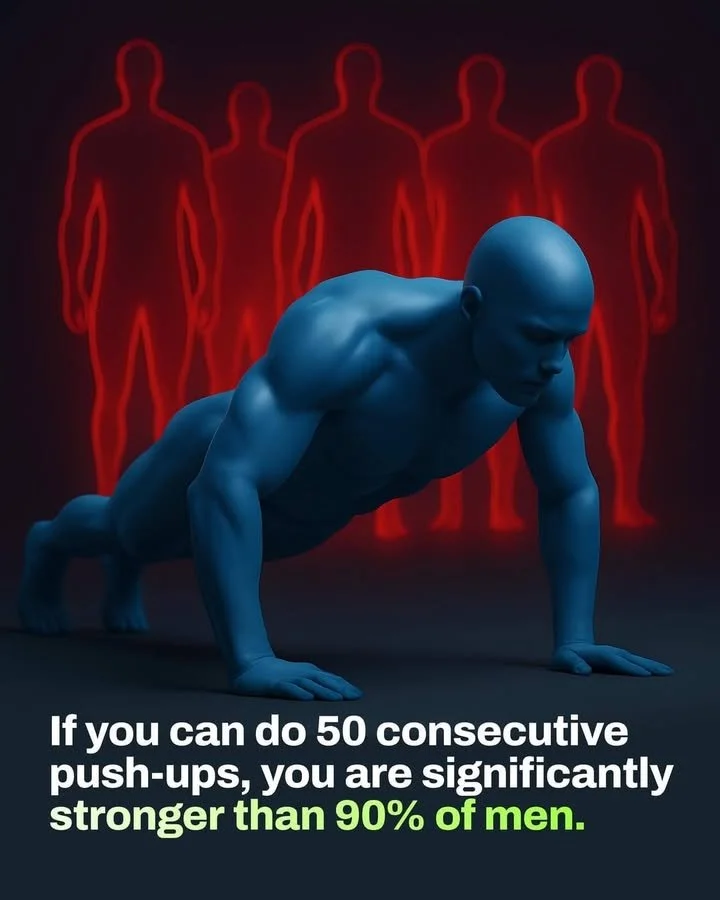 The Number of Push Ups You Can Do Reveals a Lot About Your Health. Read below what this study says ⬇️ 2 Person doing push ups as a health fitness exercise
