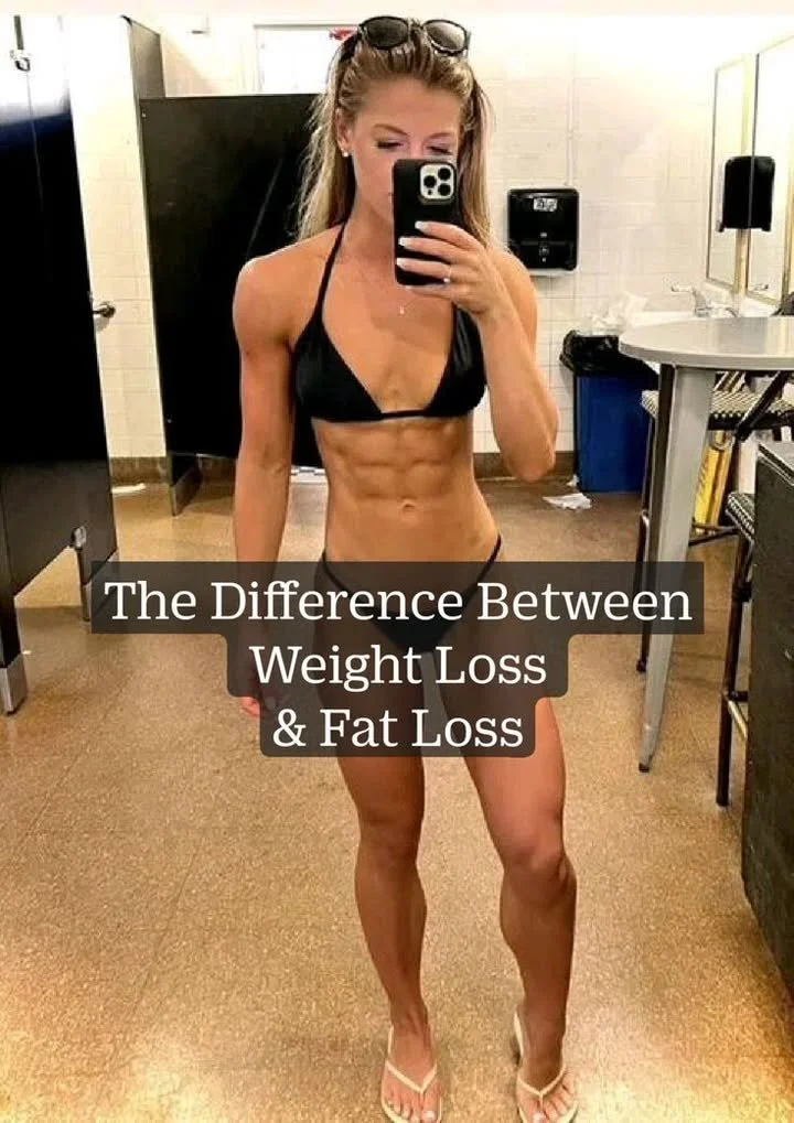 Infographic comparing weight loss and fat loss