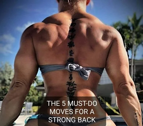 Person performing essential back moves for muscle growth and strength.