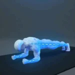 Person performing an abs workout on a gym mat