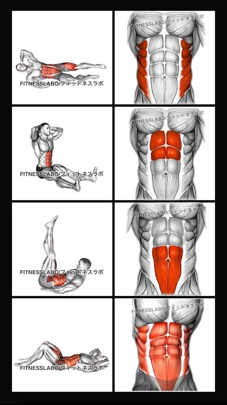 Video demonstrating an effective abs workout with leg raises and oblique crunches.