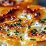 Baked Cottage Cheese Eggs served on a plate with garnish