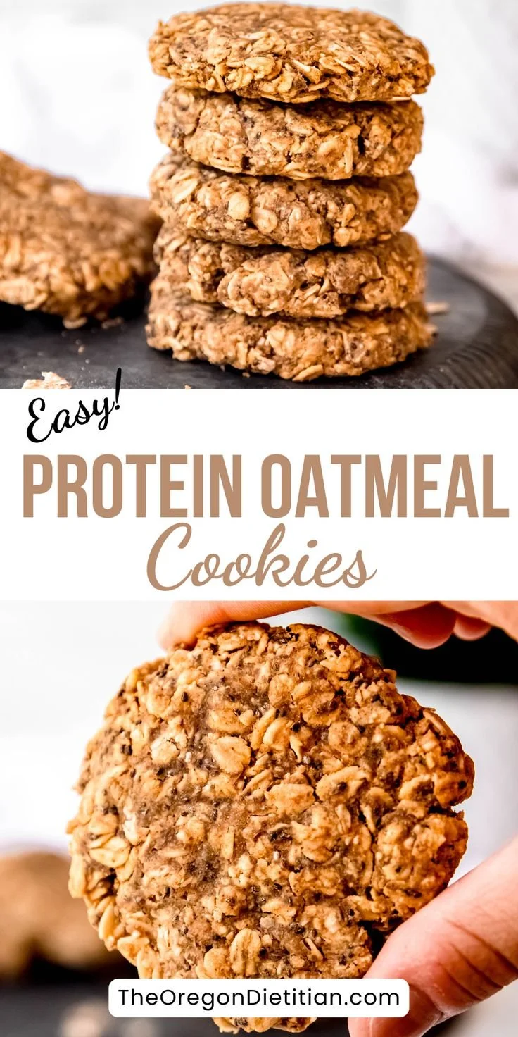Healthy protein oatmeal cookies baked to perfection
