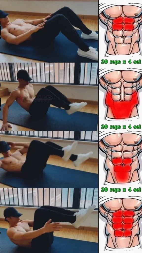 Video guide featuring 4 exercises for killer abs and obliques workout