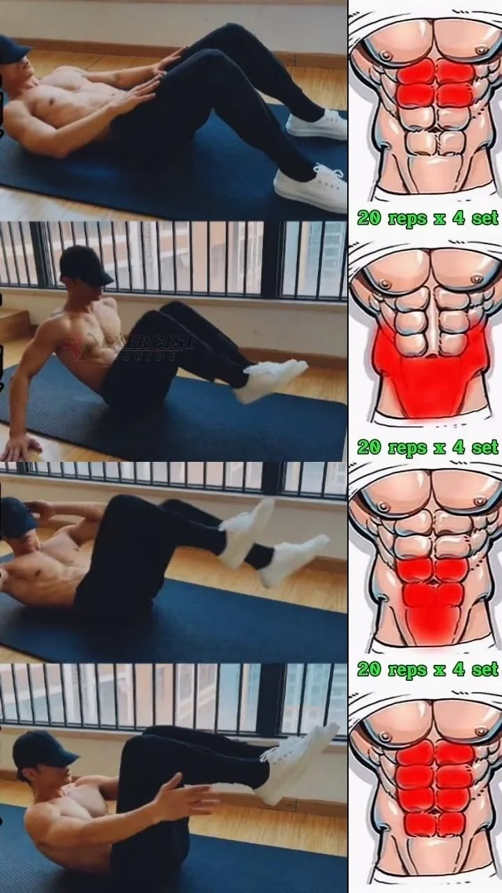 Video guide featuring 4 exercises for killer abs and obliques workout