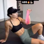 Fabric resistance bands set for leg and abs workouts - exercise video guide