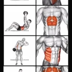 Flat belly workout board showcasing exercises for a toned midsection