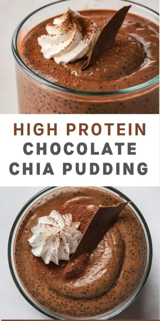High Protein Chocolate Chia Seed Pudding That's Easy To Make! 11 High protein chocolate chia seed pudding topped with berries and nuts