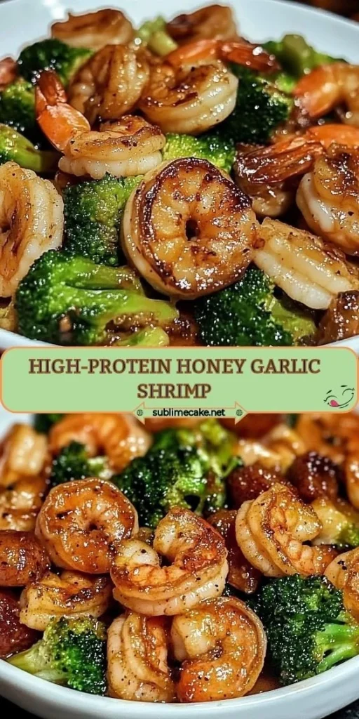 High-Protein Honey Garlic Shrimp 2 High-protein honey garlic shrimp served with fresh vegetables