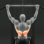 Person performing a Lat Pulldown exercise at the gym for back strength