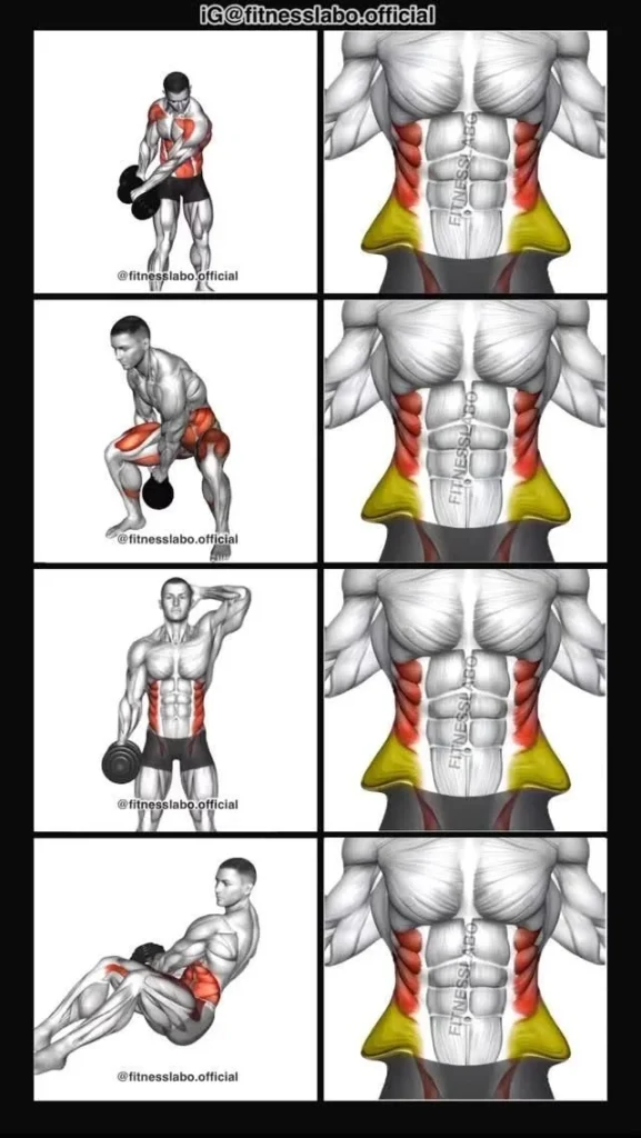 FitnessLABO Instagram post on how to achieve a slim waist with exercises.