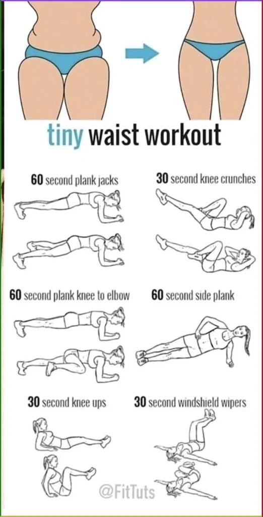 Quick and effective waist workout routine for a tiny waist
