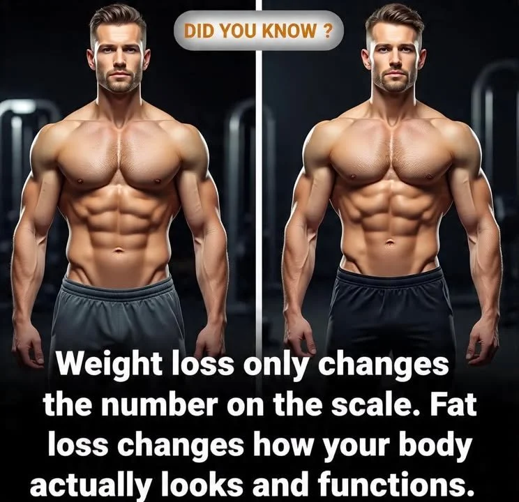 Weight loss vs Fat loss 2 A visual comparison of weight loss and fat loss concepts for health education.