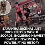 Samantha Rice, the strongest woman, lifting 297.5KG weight