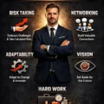 Successful entrepreneurs sharing habits for building an empire