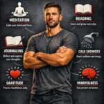 Man practicing daily habits for developing mental strength and resilience.