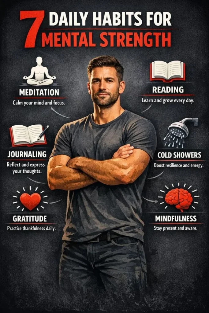 Man practicing daily habits for developing mental strength and resilience.