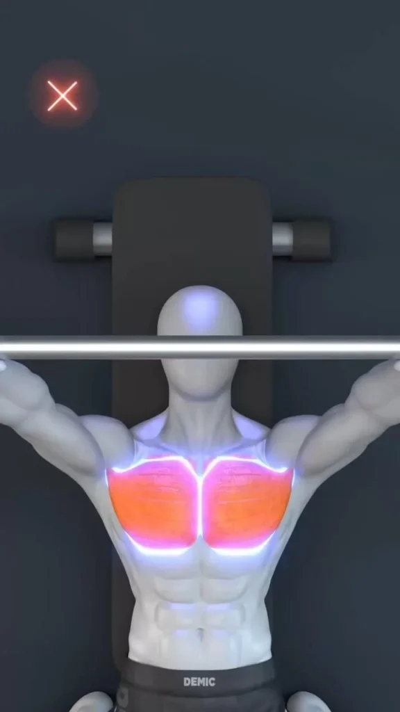 Person demonstrating bench press technique to avoid common mistakes.