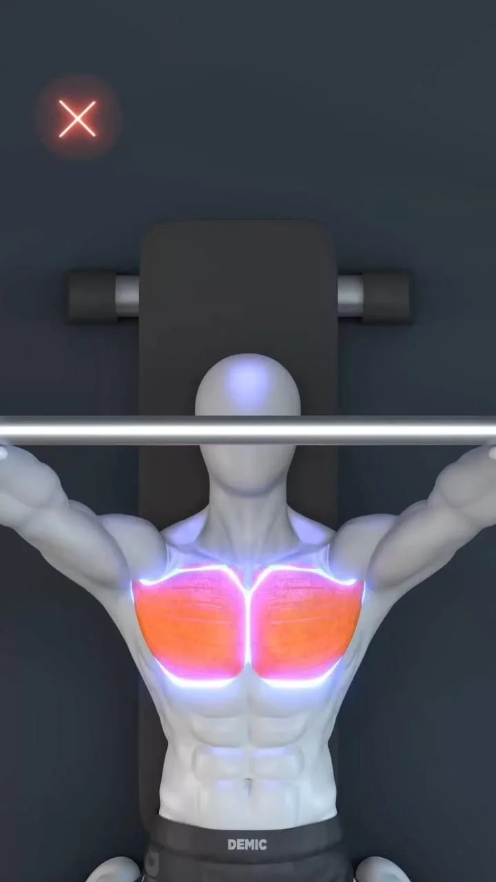 Person demonstrating bench press technique to avoid common mistakes.