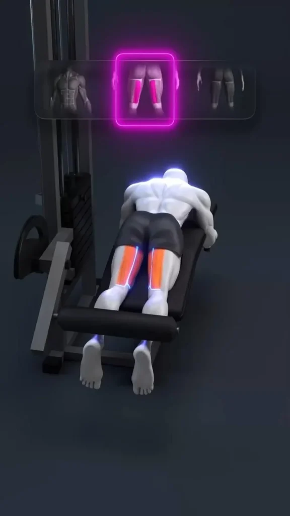 Hamstring curl exercise with focus on foot placement for optimal results