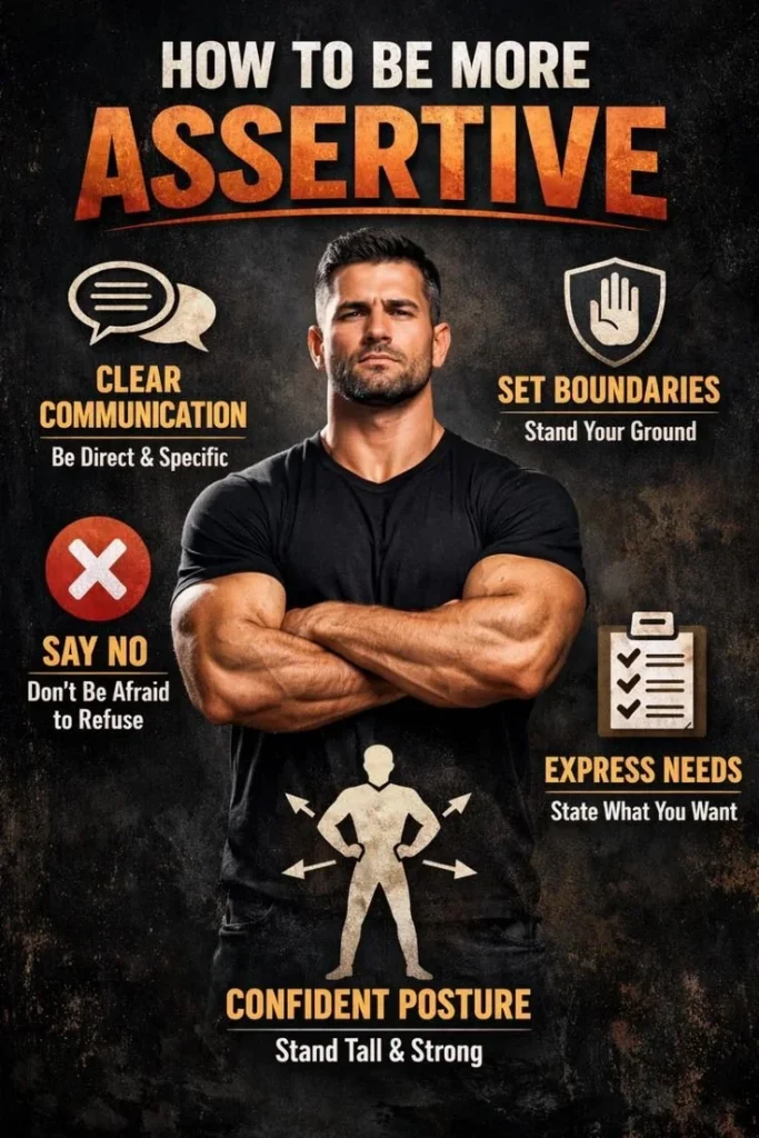 A confident person demonstrating assertiveness in a conversation.