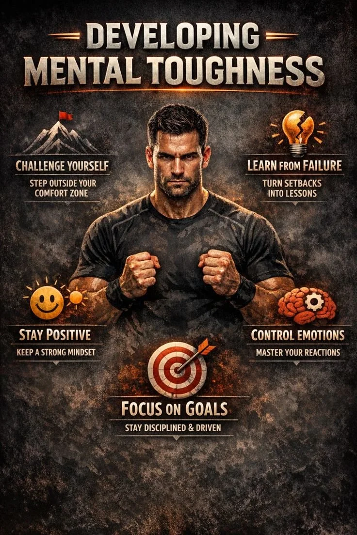 Person demonstrating mental toughness through resilience and determination.