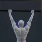 Demonstrating perfect pull-up form for optimal performance