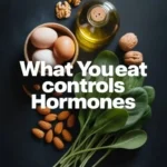 Healthy foods supporting men's hormone health and balanced nutrition choices.