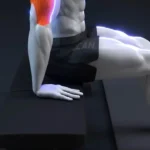 Man executing the perfect triceps bench dip for optimal muscle growth.