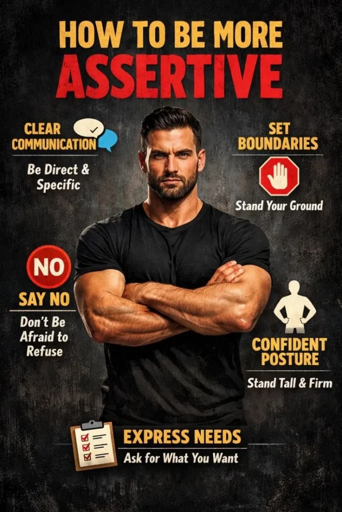 Illustration of assertiveness skills for confident communication and respect