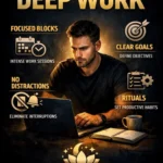 Deep work concept showcasing focus and productivity techniques.