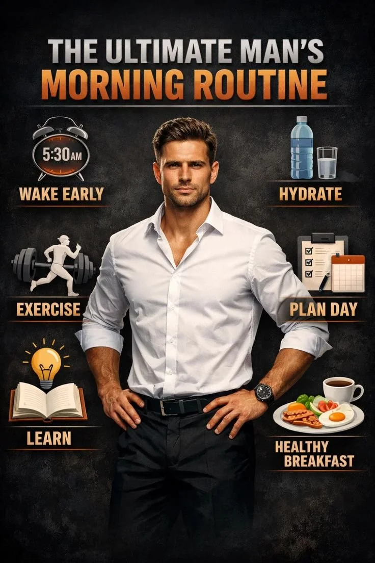 Home 4 Man following ultimate morning routine for high performance and productivity