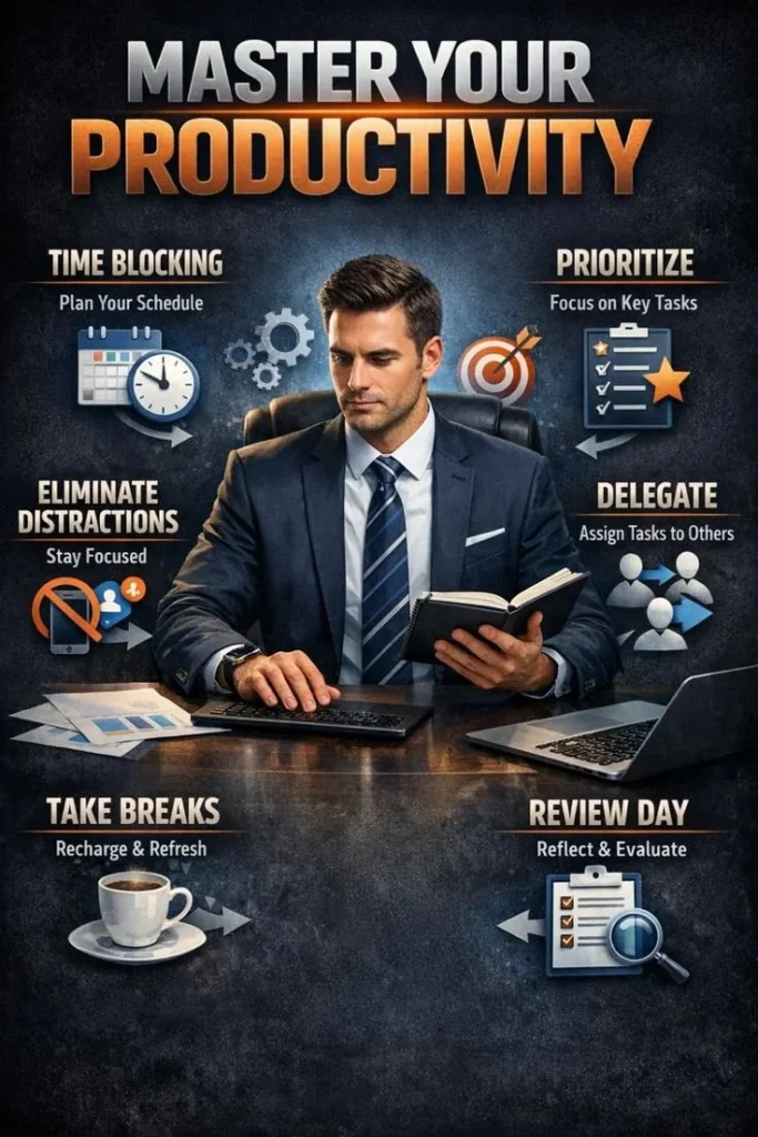 Ultimate productivity system for men to achieve daily goals and improve efficiency.