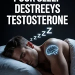 Person sleeping soundly for better testosterone health.