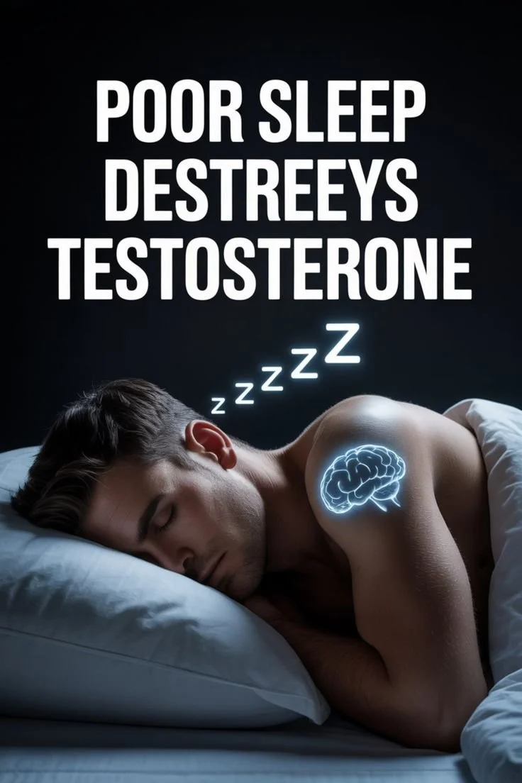 Person sleeping soundly for better testosterone health.