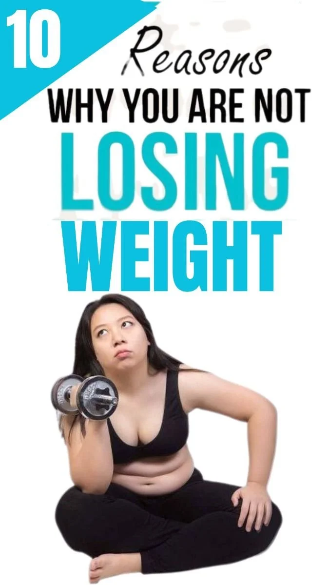 Illustration of reasons for not losing weight and solutions to achieve weight loss