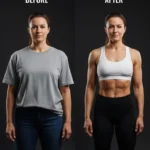 Before and after images of women's 20-pound weight loss transformations