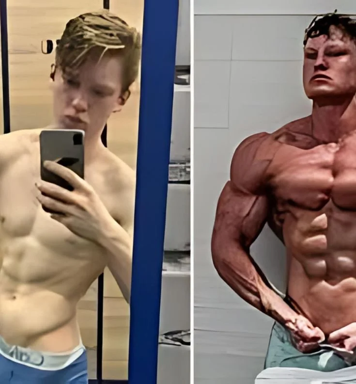 Anton Ratushnyi at 19, the youngest classic physique competitor earning a pro card.