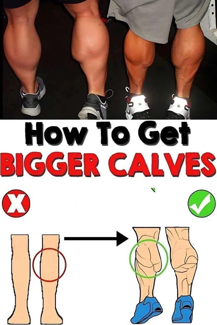 Man performing calf raises for bigger calves and muscle growth