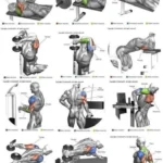 Triceps workout 18 A person performing a triceps workout with dumbbells for arm strength.