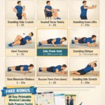 WAIST WORKOUT 🔥 Snatch Your Waist at Home (10–20 Min a Day!) 19 A person performing a waist workout at home to snatch their waist in 10-20 minutes.