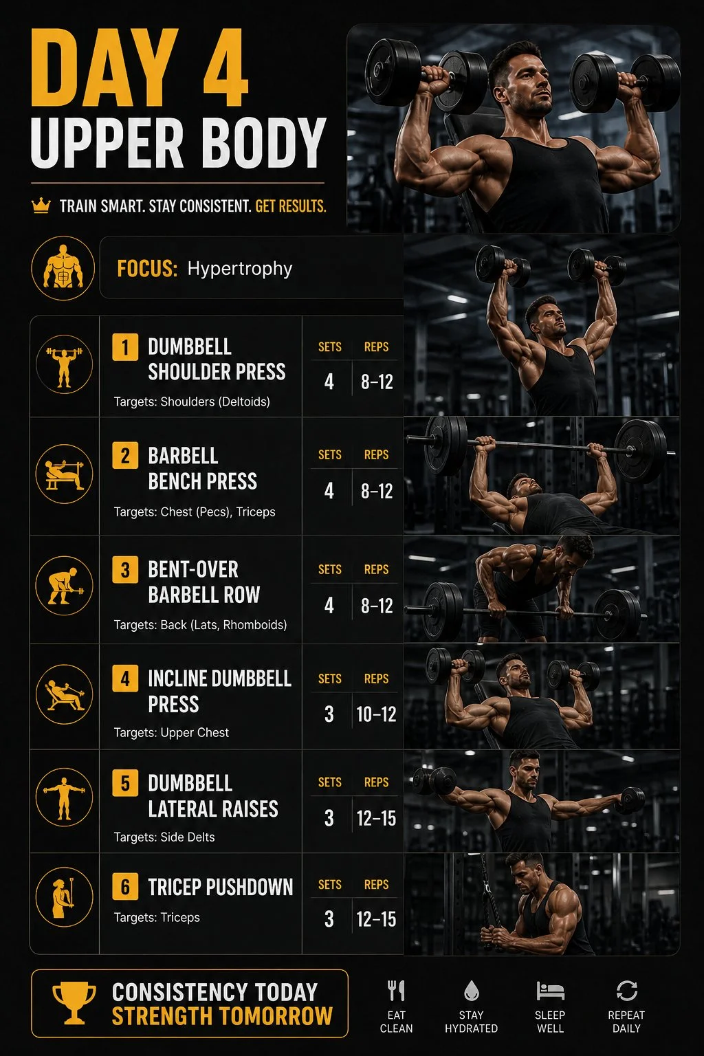 Day 4. Upper body workout